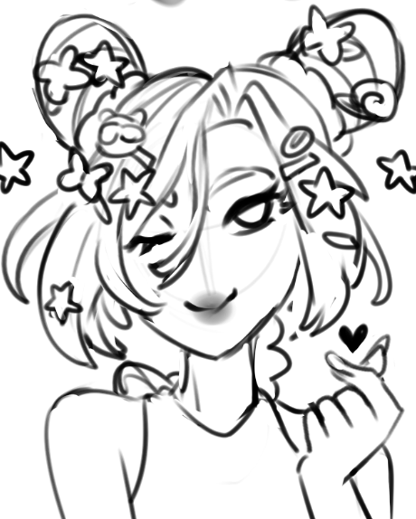 I just foudn this gyaru Jolyne doodle, I don't even remember making it 😭 should I paint her? 🤔 