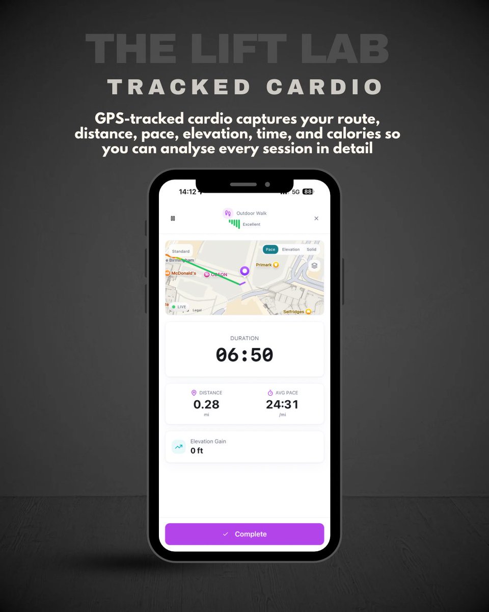 TheLiftLabApp's tweet photo. Cardio without data is just movement.
Track your route, pace, elevation, and calories with GPS-powered precision.
This is The Lift Lab.

#RunClub #Cardio #TheLiftLab #gym #fitness #Running #Walking #Training #Training #NewApp #ComingSoon https://t.co/NjDvdVueRc