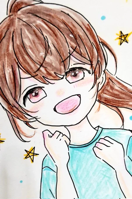 描かないといけないものがあるけど、息抜きに40分で描いたやつ 線画もして塗ったけど楽しかった。 オリジナルです