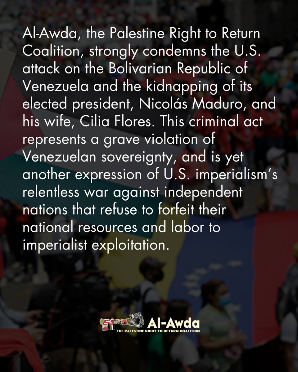 Al-Awda Palestine Right to Return Coalition tweet media
