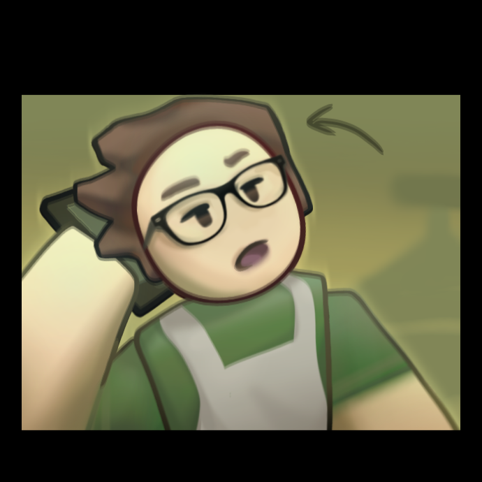 ZeaGraphics's tweet photo. I'm literally making a webtoon inspired by it 😭 #Robloxcashier https://t.co/qC23VUcSFs