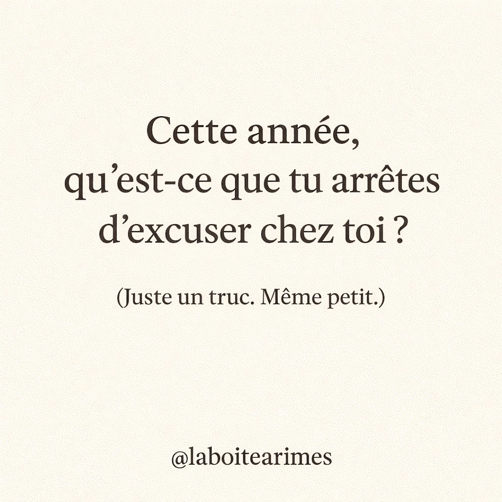 laboitearimes's tweet image. On commence l’année avec moins de bruit
et un peu plus de vérité.

Pas de grandes résolutions.
Pas de promesses spectaculaires…
