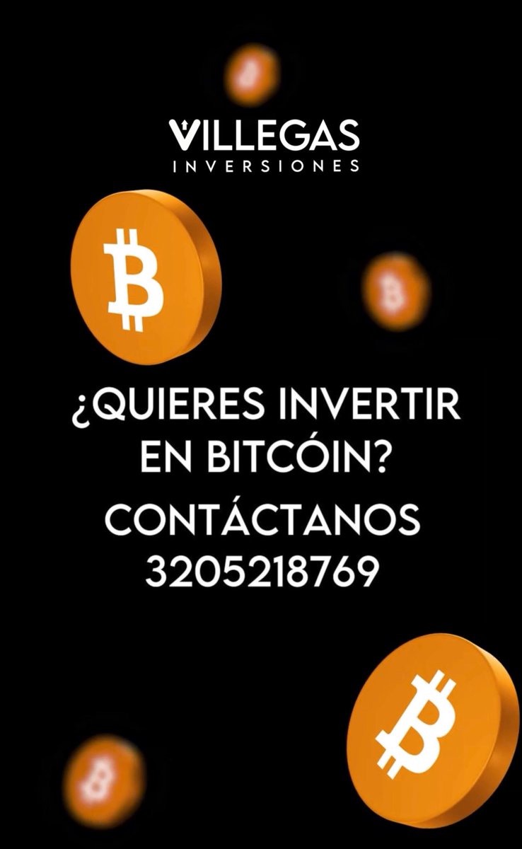 ¿Quieres invertir en Bitcoin?
Contáctanos
3205218769
<a href="/VillegasInversi/">Villegas Inversiones</a> 

#VillegasInversiones 
#Bitcoin