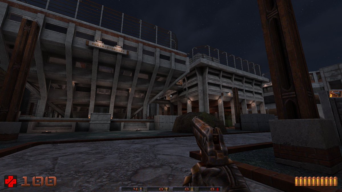 micha's tweet image. #Quake Brutalist Jam 3 is fantastic! It's a package of 77 maps created for a mapping jam on the theme of brutalism. They are now available for download as a map pack or as a complete bundle with the source port Libre Quake – free of charge and ready to play right away.