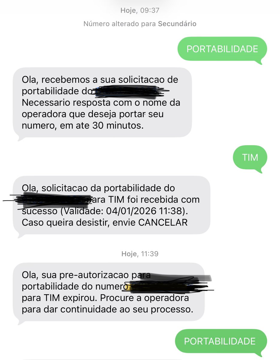 livia_cajado's tweet photo. Oi @TIMBrasil, tá difícil fazerem a portabilidade da Claro para Tim??? 
Será que vou ter que processar além da reclamação já feita na Anatel. 
Solicitei a portabilidade dia 29/12, recebi essa mensagem de expiração da portabilidade 30 min depois de pedir. https://t.co/cfxVwsXW24