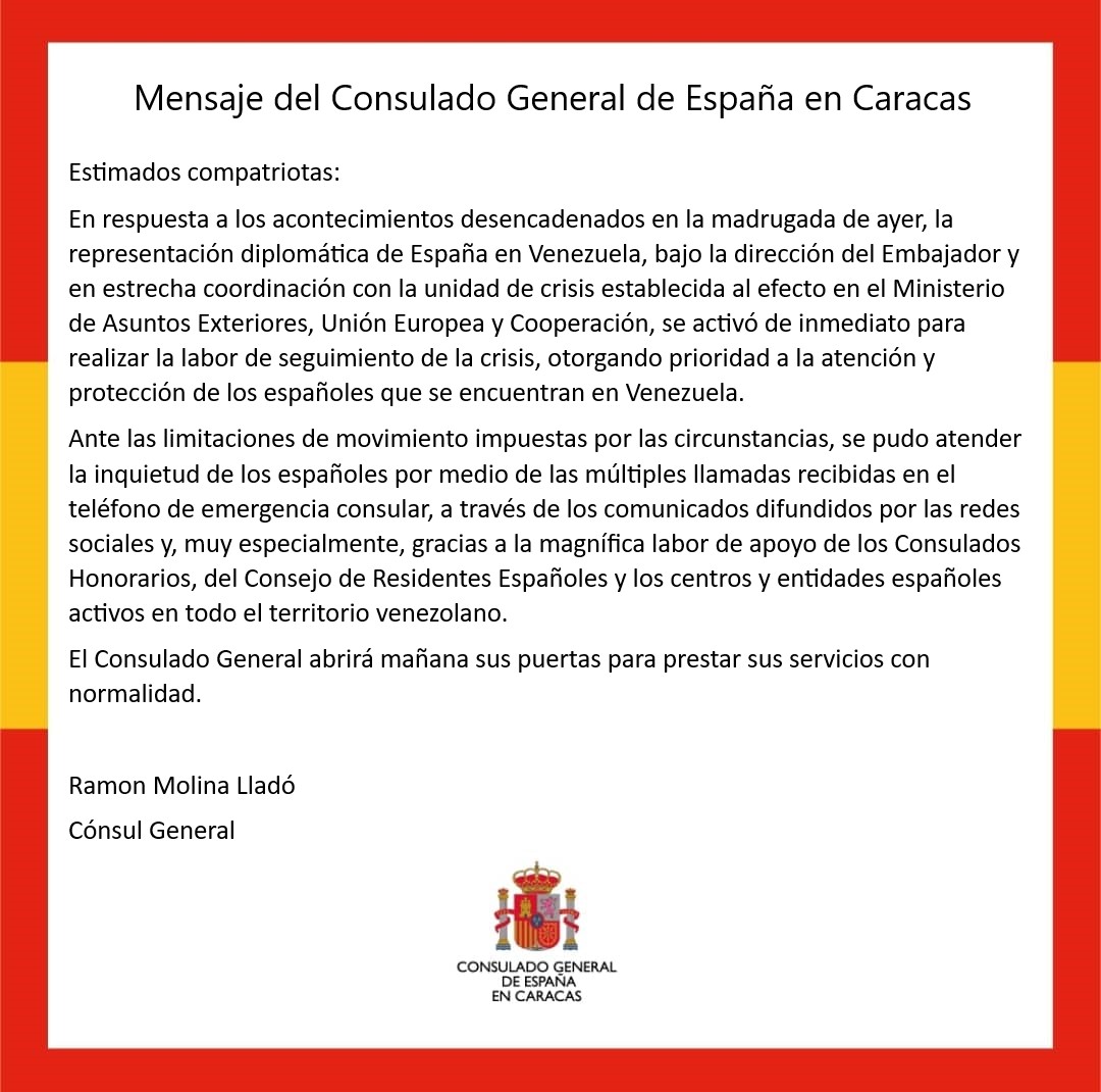 Consulado General de España en Caracas tweet media