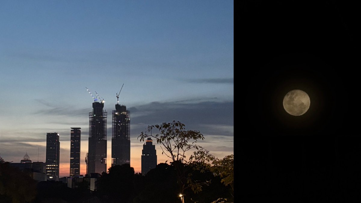 alunissace's tweet image. mengakhiri minggu dengan makan sate taichan, sorenya duduk di TIM, baca buku sambil liat sunset, terus makan bakmi sebagai mandatory tiap lagi di cikini, malamnya ngeliatin full moon sambil dikelilingin kucing-kucing gendut. &amp;lt;3