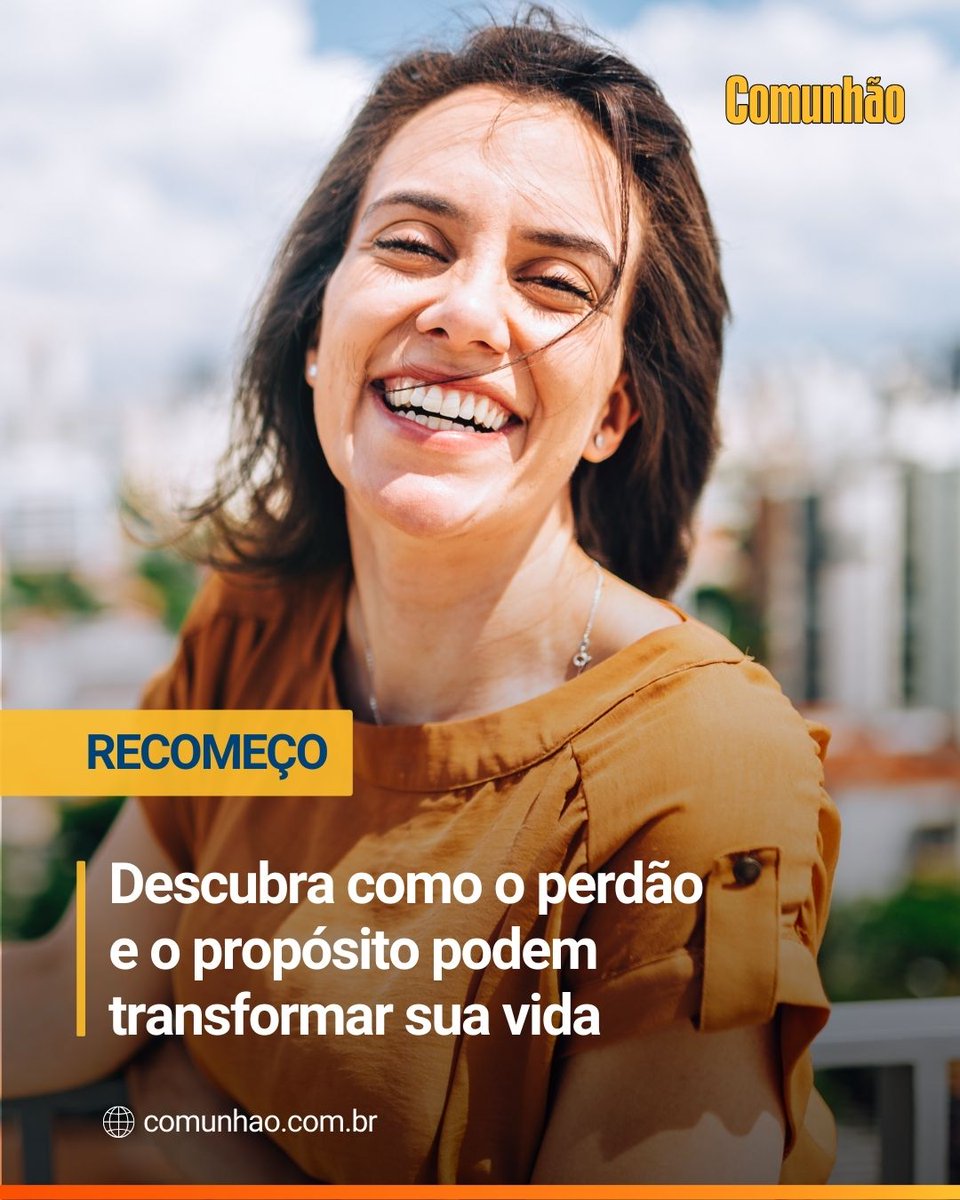 O perdão é a faxina que a alma precisa para que o propósito tenha espaço para crescer. Não leve lixo emocional para o seu 2026. Perdoe e floresça! comunhao.com.br/8hor