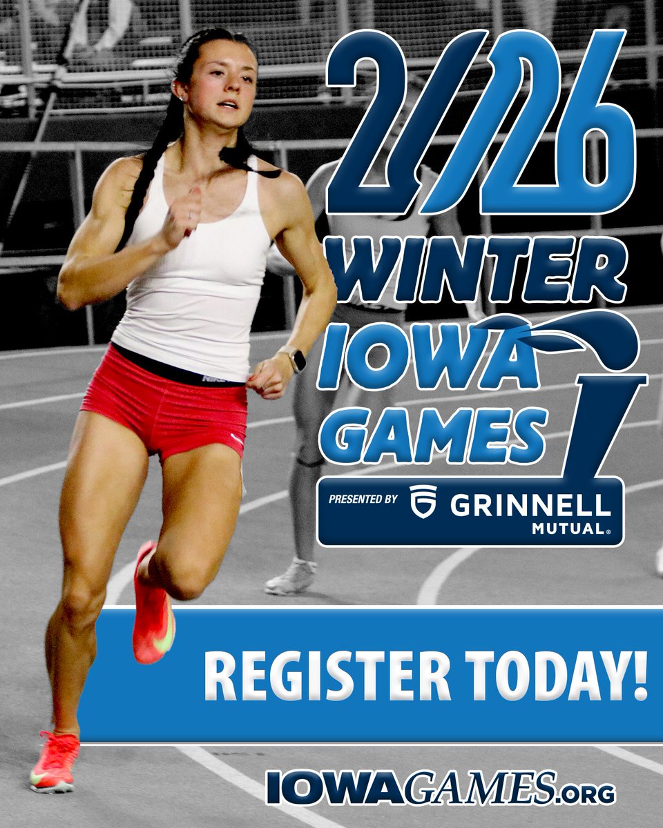 IowaGames's tweet image. The Winter Iowa Games will be here before we know it. Register now at iowagames.org for your sport and GO FOR THE GOLD!!! 🥇🥈🥉

#sports #IowaGames #athletes