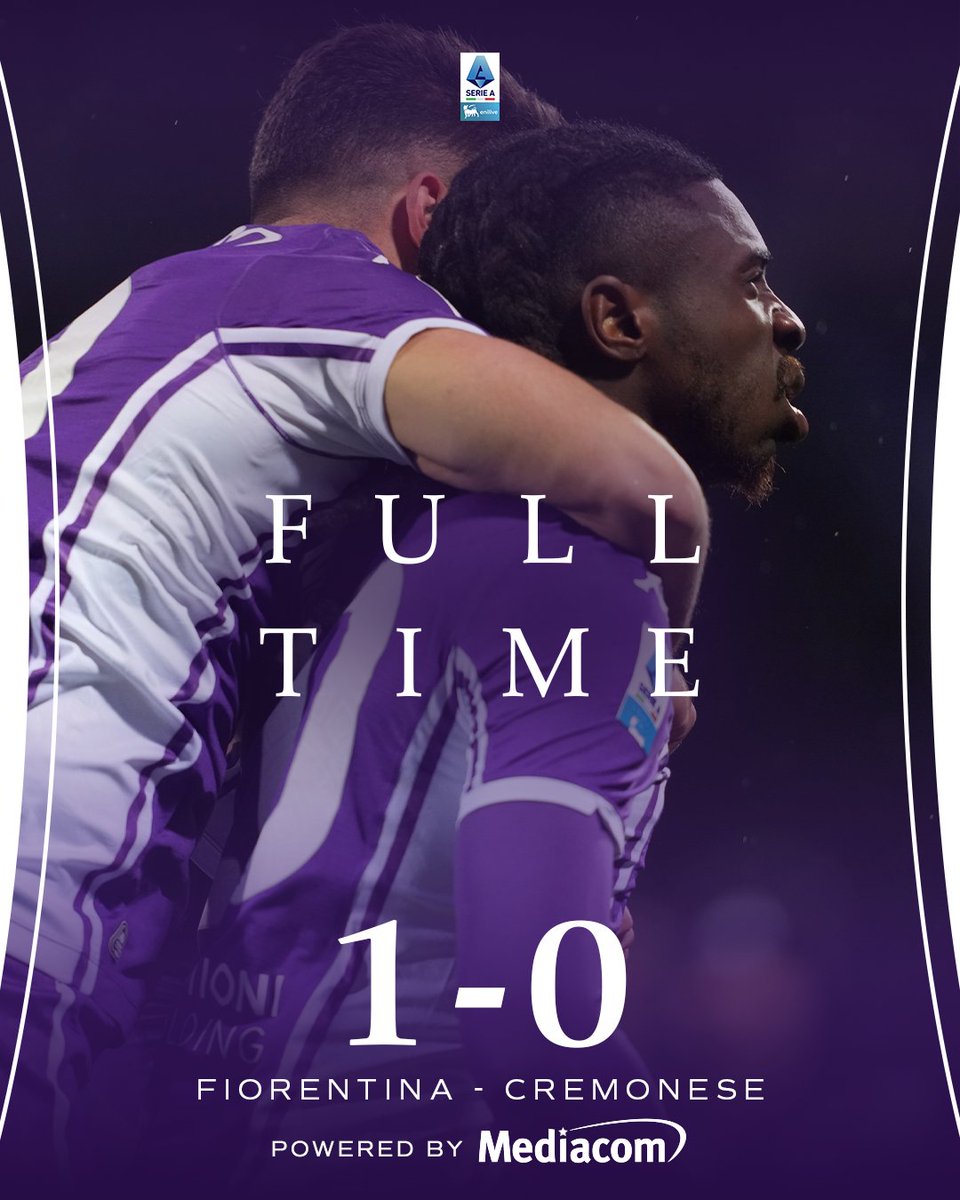 acffiorentina's tweet photo. Tre punti! https://t.co/f9KcDLtpJq