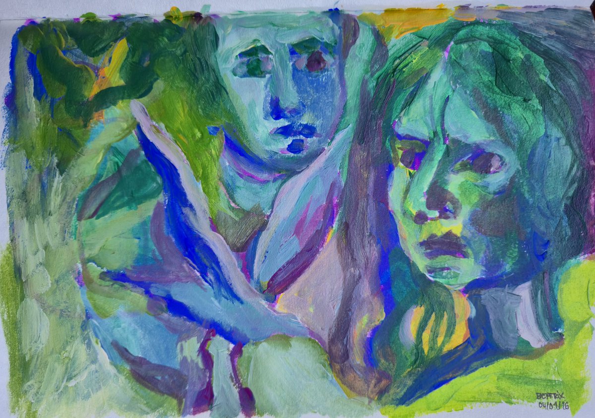 Sans titre [A5] ; #acrylique et #encre sur #papier