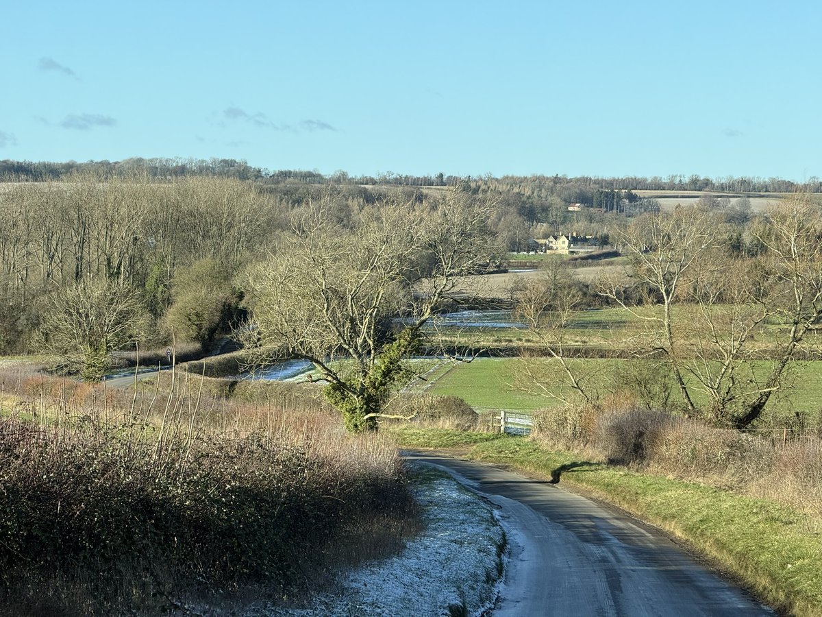 Few better places to spend a sunny, chilly afternoon than puttering along narrow, icy lanes in the Cotswolds. It’s the best of England.