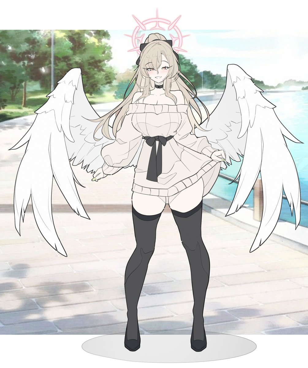 amebrew_0's tweet image. オフショルダー·ニット ナギサ