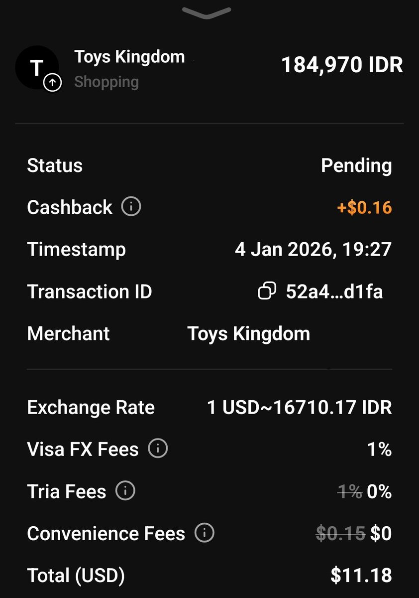 modzeenos's tweet image. Just bought a toy today at @ToysKingdom with my visa @useTria card.
Didn’t overthink it just tapped at EDC machine.

Honestly? It felt less like “using crypto”…
and more like just using money.

If you’ve got crypto sitting idle, maybe let it buy something fun today.
Feel free if…