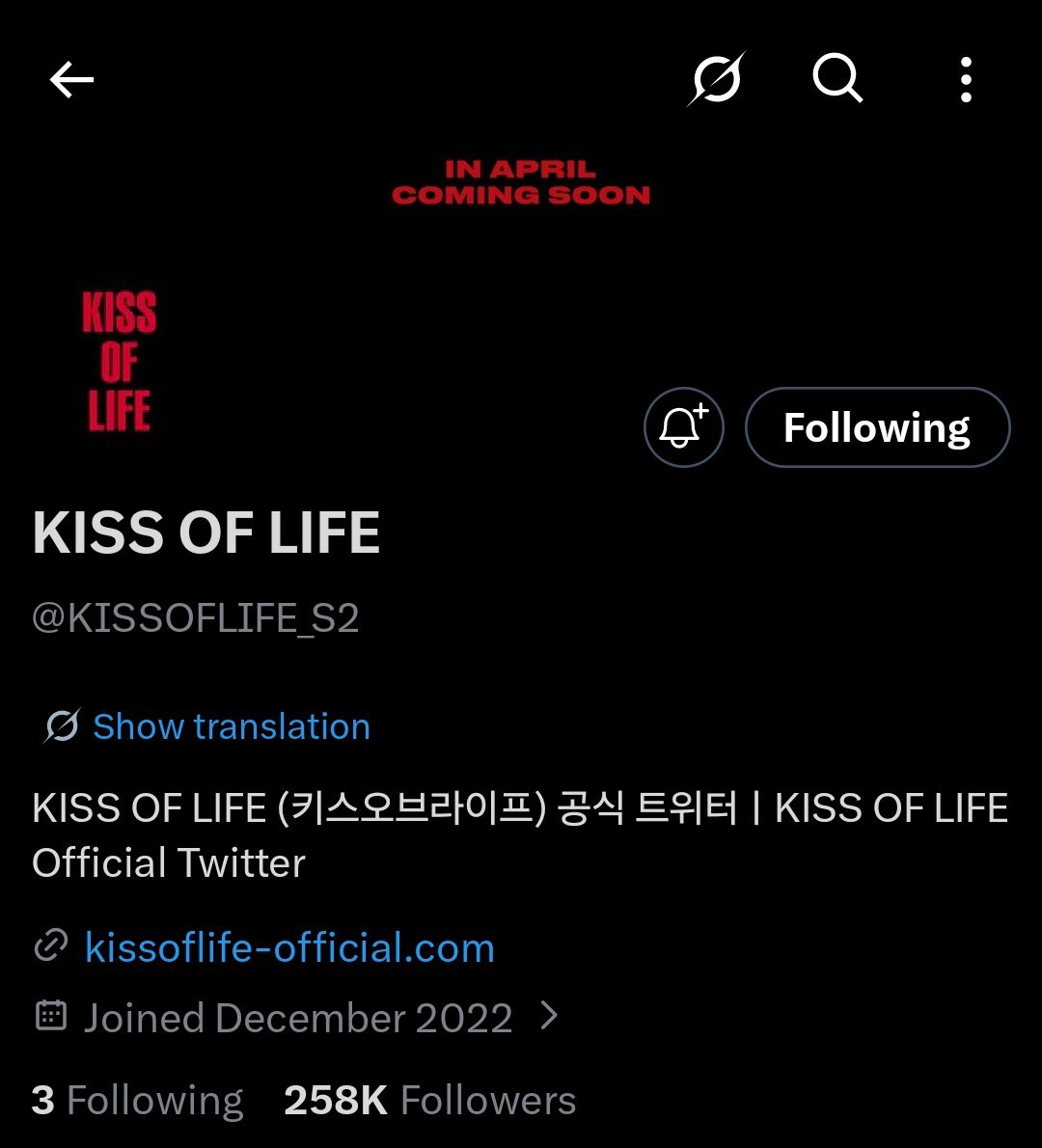 KISSOFLIFEBRA's tweet photo. O KISS OF LIFE mudou o icon de todas as suas contas nas redes sociais.

KISS OF LIFE COMING SOON IN APRIL
#KISSOFLIFE #키스오브라이프 #KIOF https://t.co/zvTIu9V55C