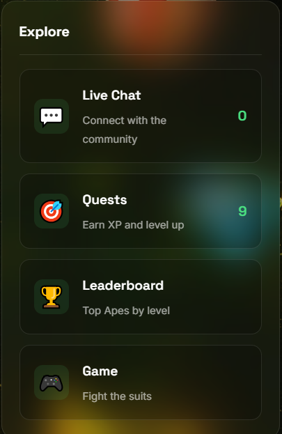 sigmaofcrypto's tweet image. GM GM champs!

just stumbled on a dope game in the games section and it’s honestly looking good. still learning, still having fun.

The game’s called APES VS SUITS - @ApeCurrency dev is definitely cooking.

register and check out to play: apetogetherstronger.com

#ape #crypto