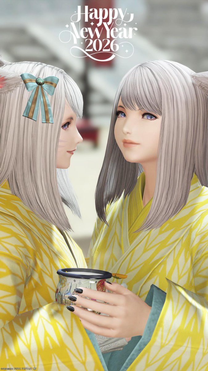 setomomo_ff14's tweet photo. かわいいかわいい2026年りりぽんを捕獲できたので
一緒にお写真撮って貰いました！
は～2026年もかぅわぃぃね～～～😊😊😊 https://t.co/C0jkH65NWg