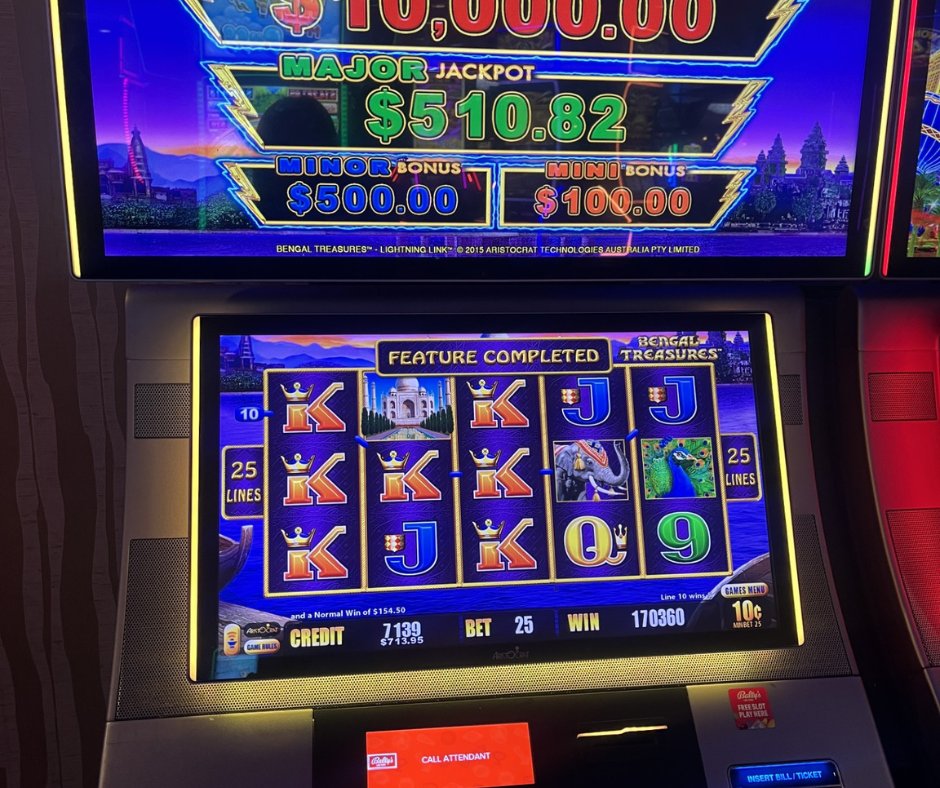 The treasures are flowing at Bally's Lake Tahoe! A guest just scored over $17,000 on Bengal Treasures Lightning Link 🐅🪙

Must be 21+. Gambling Problem? Call or text 1-800-522-4700.

#BallysLakeTahoe #BallysCasinos #Jackpot #SlotMachine #SlotMachine