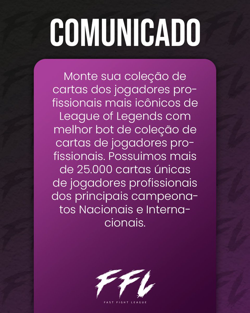 FastFightLeague's tweet image. O FFL está oficialmente de volta