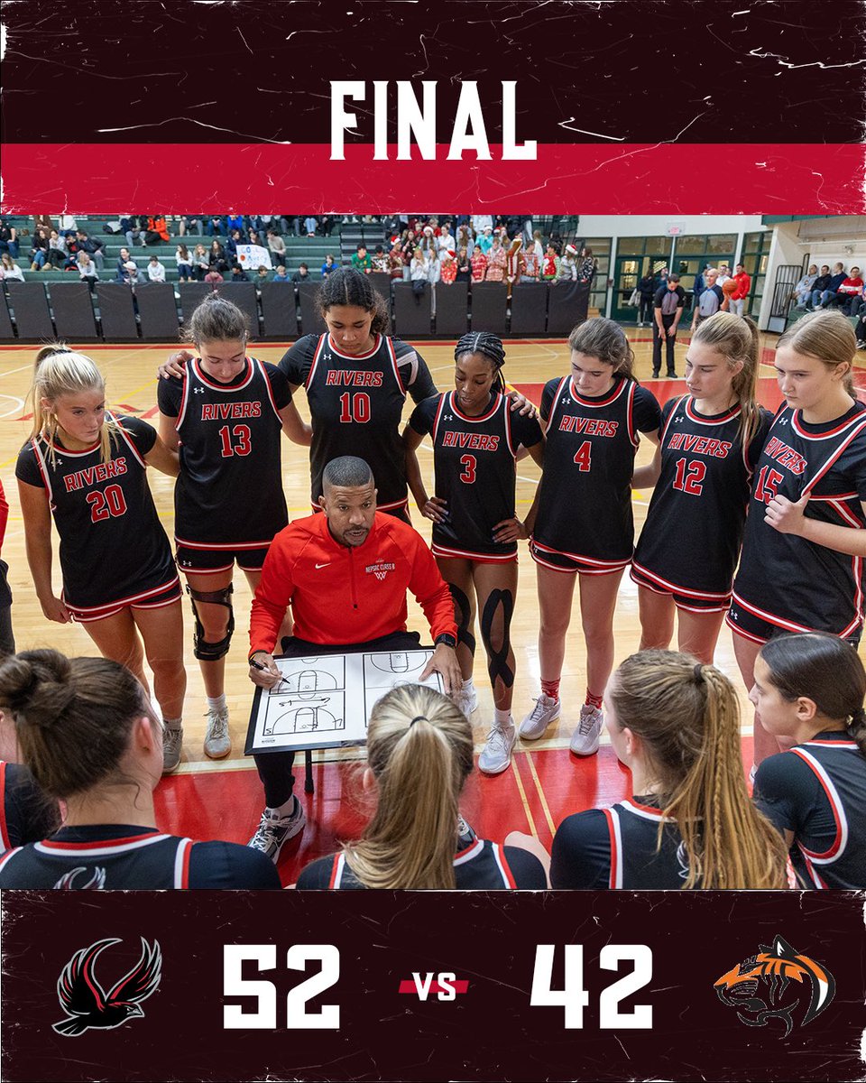 RiversAthletics's tweet image. Girls Basketball defeated Greenwich Country Day yesterday for their fourth straight win and improved to 6-6 on the season!
@sarahpoland24 '27 9 points
@lily_finton '26 9 points
Amanda Martin '28 8 points
@joy3robinson 7 points
@kjohnston2027 '27 6 points
Avery Wright '29 6 points