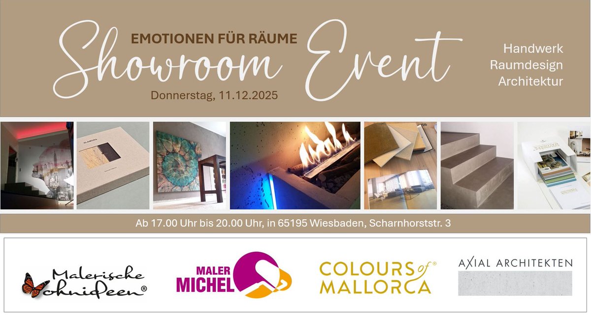 „Emotionen für Räume“ - Unser Showroom-Event in Wiesbaden war großartig! Mehr dazu im Artikel malerische-wohnideen.com/blog/event-rau…