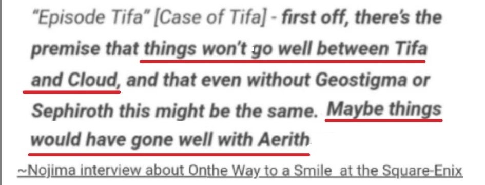 "in every universe" oh baby, not even in this one, i'm afraid. aerith is dead and they still are never dating.. are you people not tired of getting embarassed