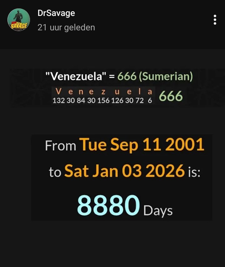 satoshibux's tweet photo. #Venezuela #Trending #VenezuelaLibre
#VenezuelaCrisis
#Venezuelainvasion
#VenezuelaSeRespeta
#Venezuelan #Venezuala
#Venezuelavenceráalterrorismo
#VenezuelaNoEstaSola
#VenezuelaNoEstáSola
#fypage #fypシ #fyp #viralpost
#virals #gematria #datecalculation
https://t.co/hvmf4NOVAi https://t.co/MgtC0zKhtI