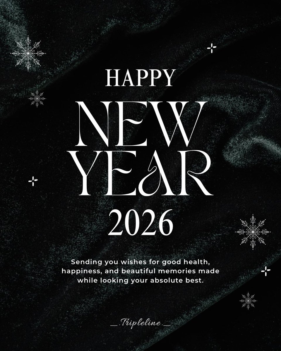 365 new days. 365 new fits.✅
The mission remains the same all year: stay sharp🚀
2026 is about leveling up and looking the part.
Thank you for making Tripleline part of your journey this year. Let's make every piece count. 🥂🖤🤍

#2026year #NewYear2026 #HappyNewYear
