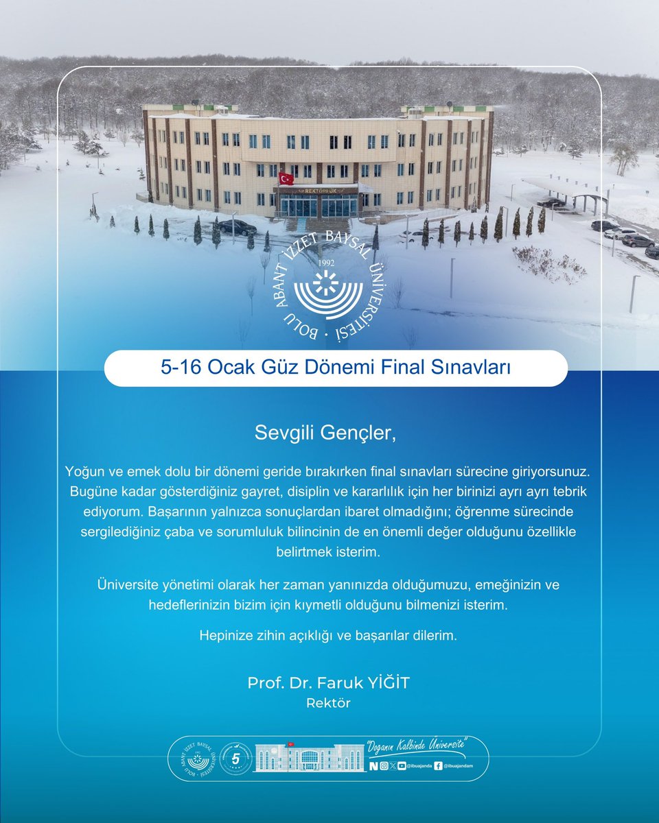 Bolu Abant İzzet Baysal Üniversitesi tweet media