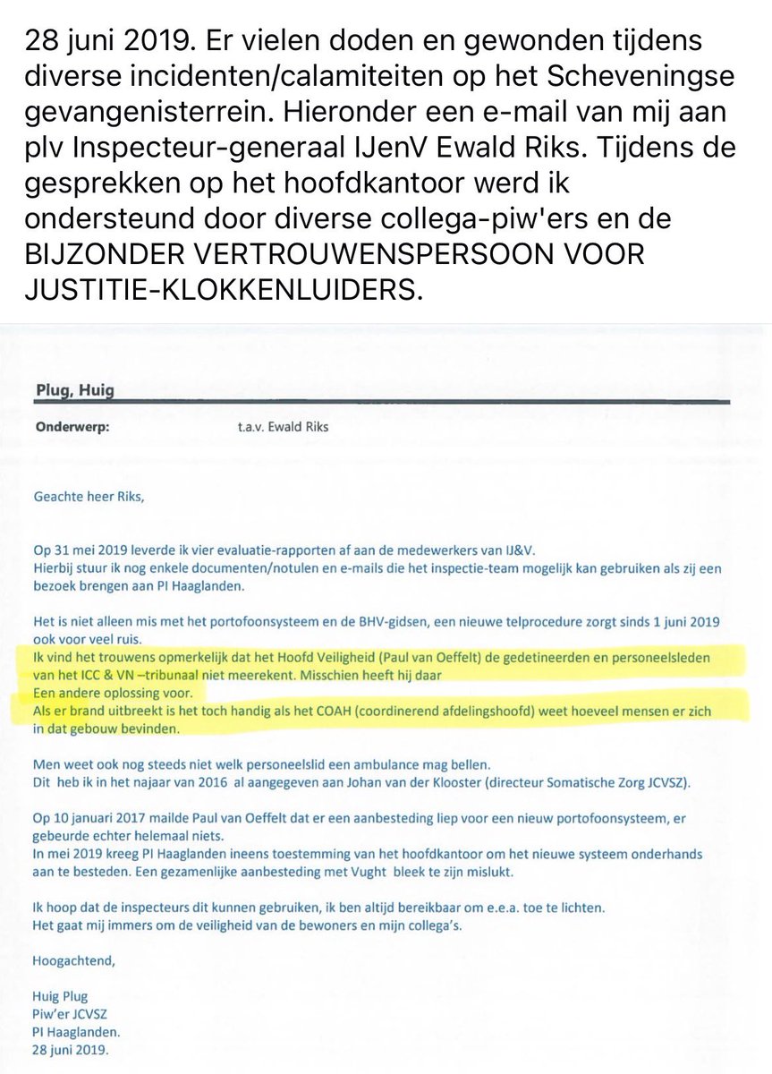 huig_plug's tweet photo. Op 1 juni 2019 werd er @ PI Haaglanden een nieuw veiligheidsplan gelanceerd.
De gevangenisdirectie was echter vergeten om de VN/ICC-gevangenis in het schema op te nemen. Ik zag dat als eerste…
#UNDU #SDG https://t.co/szc3X2l1EK