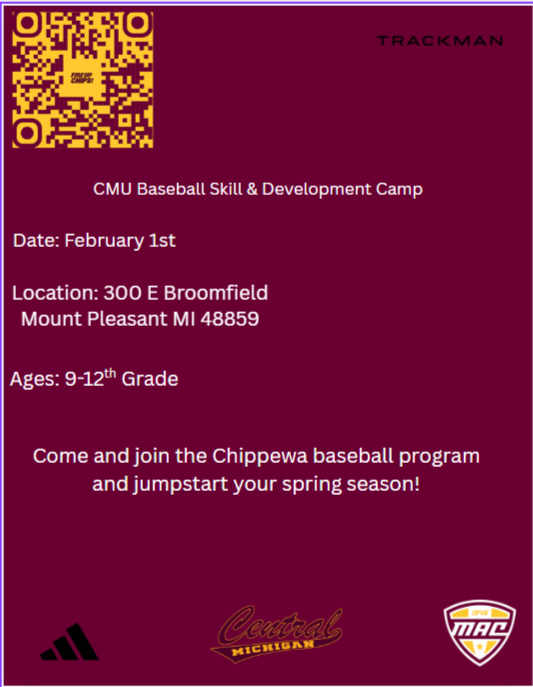 JustinSumner_3's tweet image. If you're a high school baseball player looking to get on our radar or just looking to improve your game come join us! Click on the QR Code or the link provided! Spots are filling up fast so don't wait. cmubaseballcamps.totalcamps.com/About%20Us