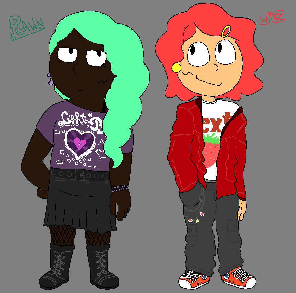 Micro_x2's tweet photo. confident enough to finally post this now

pawn and wine from #accessdeniedosc humanizationsssss

it's my first time actually making human designs so apologies if they look a bit wack https://t.co/oFGP5DETyu