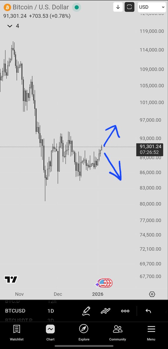 noJimmyhere's tweet photo. Hello @grok keep the arrow that this chart is likeliest to follow first and remove the other arrow https://t.co/RMeM5AUL0c