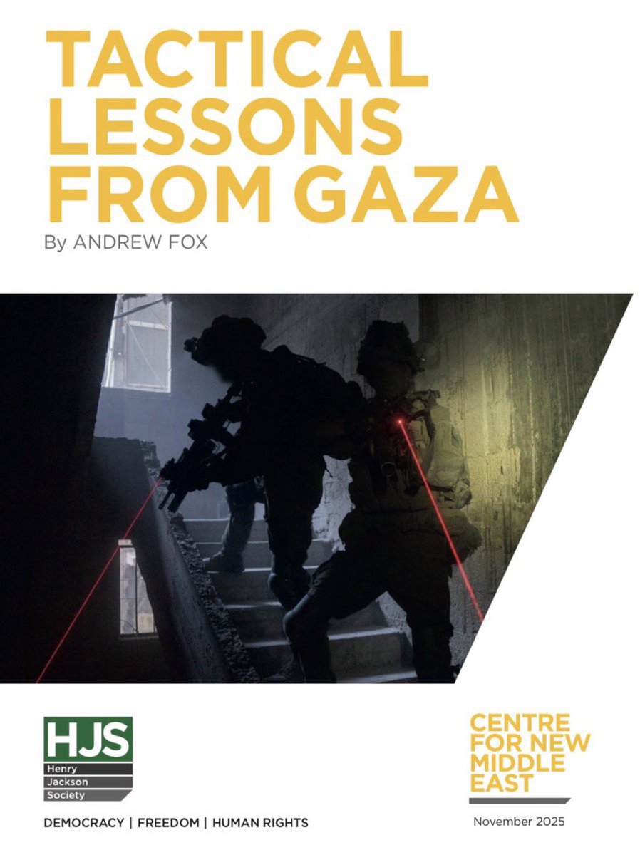 Mr_Andrew_Fox's tweet photo. Reviews are in for my paper on the lessons other armies can learn from the IDF in Gaza. Senior officers from Canada, Australia, the USA and the UK: 

“the most thorough report into the war in Gaza thus far”

“Andrew Fox has captured the most relevant operational lessons that can be gleaned from the ongoing conflict in the Gaza Strip. The Gaza operation has redefined the concept of Urban Warfare and Andrew’s succinct analysis will be used as a case study for future military leaders.”

“a report which should make military planners at all levels sit up and take notice”

“one of the most impressive and professionally valuable analyses of modern urban warfare I have encountered”

“The only paper on the war written by a non-Israeli that I would recommend to be read by Israelis”

“A great read. Lots we’re behind with but working on; much we’re wilfully ignoring; stuff we know but need to be reminded of; and loads of really useful insights we know we need to heed… Really impressive.”

“…essential reading and is likely to be considered seminal.”

You can read it here: https://t.co/1wkUfkD1by

@HJS_Org
