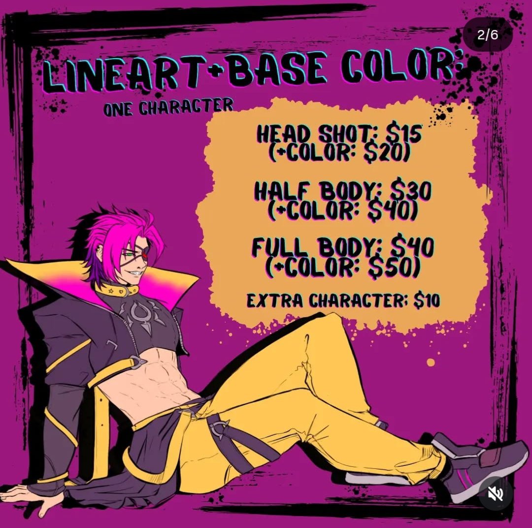 ¡Hola! Dejaré por aquí mi tabla de precios ❤️❤️ Pueden compartirla, sería de mucha ayuda, muchas gracias! Si gustan de encargar, mi DM está abierto ❤️❤️ 

También dejaré mi Ko-fi por si gustan apoyar por allí ❤️ 

Ko-fi: ko-fi.com/justhao