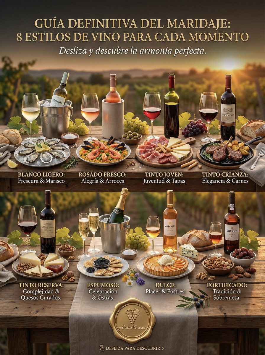 No es el festín de la última cena es la guía definitiva del maridaje. Un paseo a través de 8 infografías para disfrutar del vino perfecto para cada momento.

Cuál es tu maridaje perfecto? 🍷✨
Descubre la armonía entre vino y comida.

akatavino.es/infografia-gui…