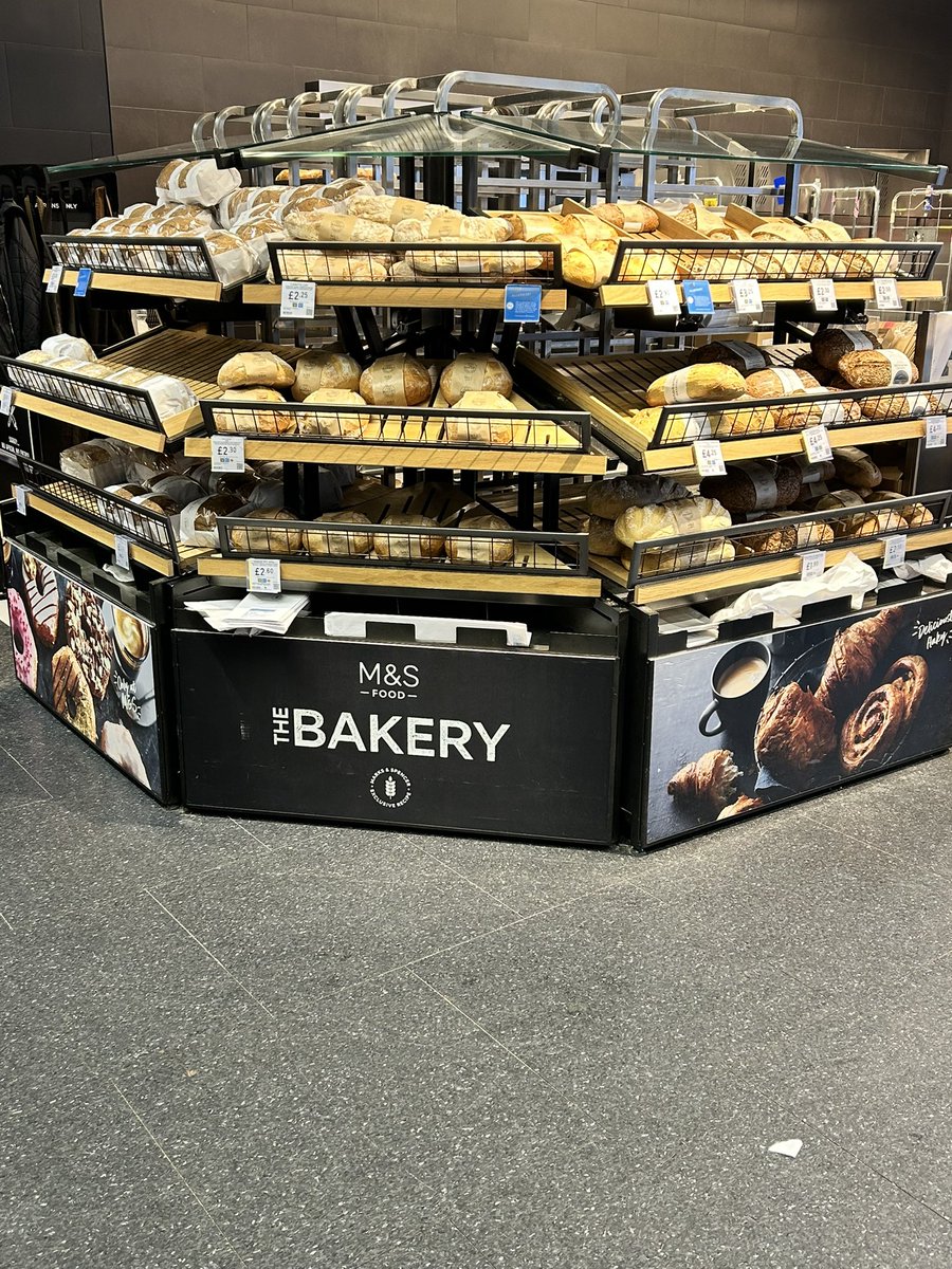 I love <a href="/marksandspencer/">M&S</a> and I’m all for the green agenda ♻️ but the bread sitting out uncovered makes me want to boke 🤮 I saw two people handling it and putting it back, and one doll sneezing all over it 🤧