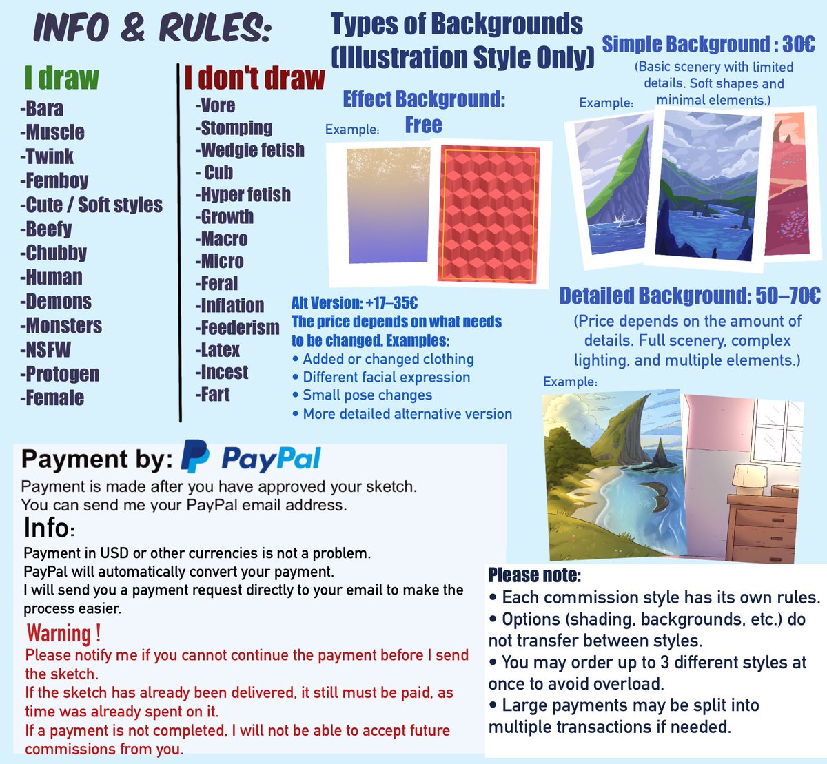 ✨ Hello guys ✨
Commissions OPEN until tomorrow!
Please make sure to read my price list first (linked below).

7 slots — random selection
Comment “I PARTICIPATE” + RT
❌ No DM, comments only please

Winners announced tomorrow, good luck! ✨