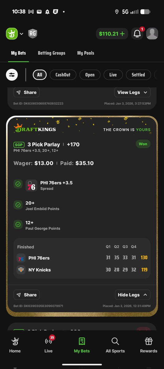 MoneylineGrind's tweet photo. Safe parlay cashed last night https://t.co/HuIx2jZ4P0