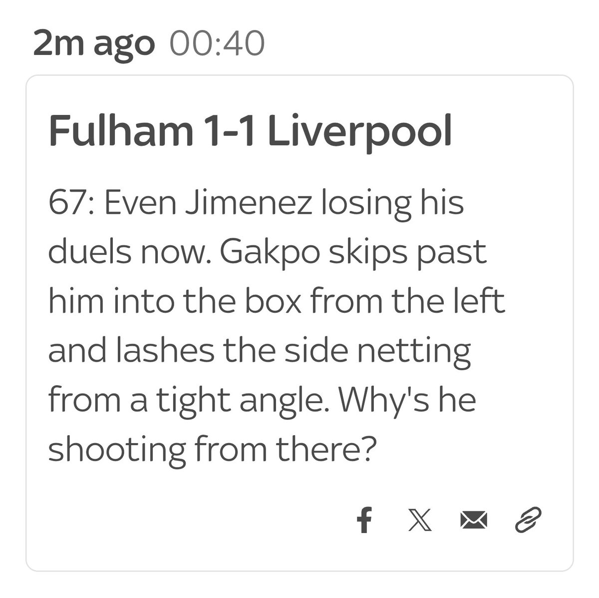 Because he's brain dead 🧠 
#Gakpo #LiverpoolFC
