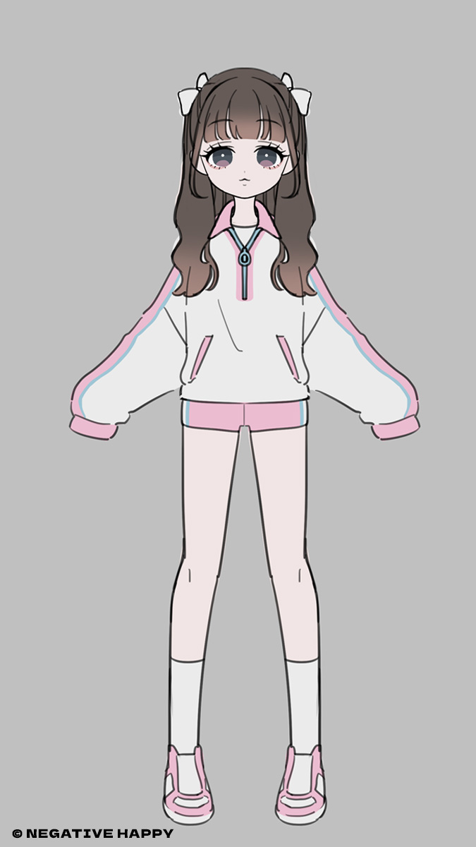 ♡𝕎𝕆ℝ𝕂𝕊♡ ネガハピに新キャラ！モモちゃん🍑 アニメ用キャラデザ