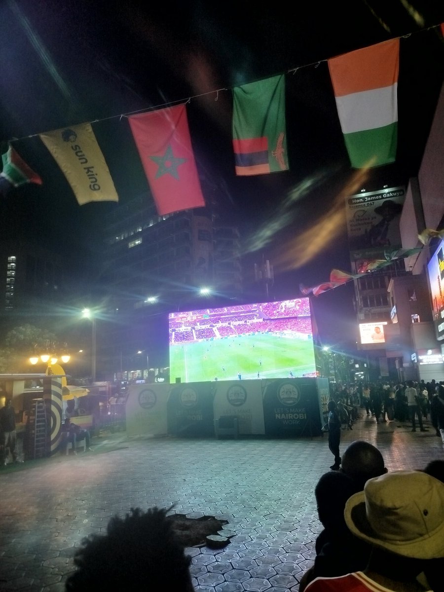 FootballKe_90's tweet photo. Kenyans turn up in large numbers at the Kenya National Archives to watch Tanzania against Morocco 

#AFCON2025 https://t.co/8zg59zKDOK
