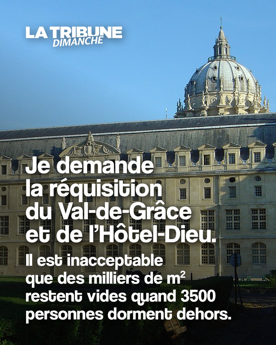Aucune femme, aucun homme, aucun enfant ne devrait avoir à dormir dehors. 

L’urgence : réquisitionner les lieux vacants à Paris pour les loger. 

Et un engagement ferme : que plus aucune personne ne se retrouve sans solution d’hébergement d’ici à fin du prochain mandat.

🗞️ À