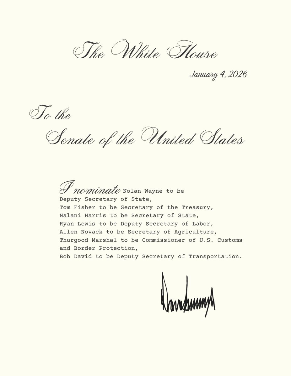 TomFbusa's tweet image. I am extremely honored to be nominated by President Trump. This means the world to me, when I first came to B.U.S.A I never imagined becoming a Secretary. I’m so excited for my committee hearing, and I’m excited to hopefully pass the senate.