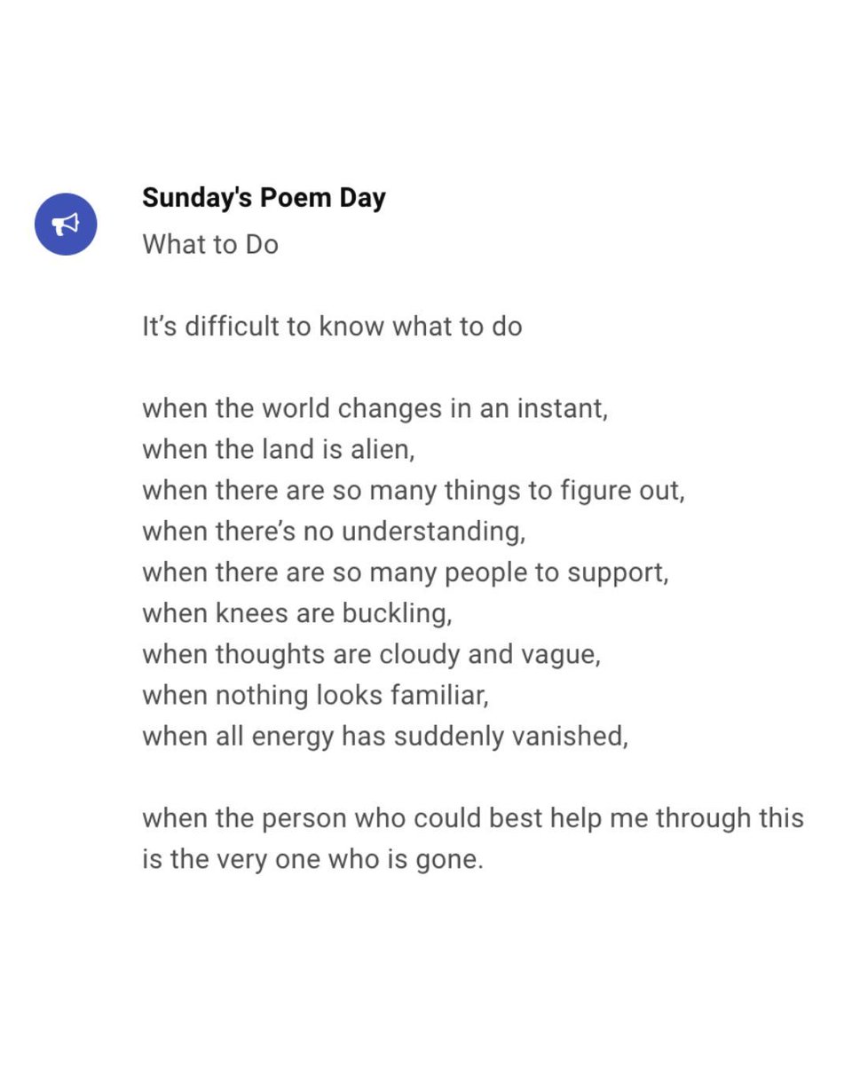 GoAMF's tweet image. On Sundays, we share poems. For more resources on coping after a loss, and to connect with others who understand, join our community. Register for the AMF app today: healgrief.org/amf-app/ or hit the link in bio.