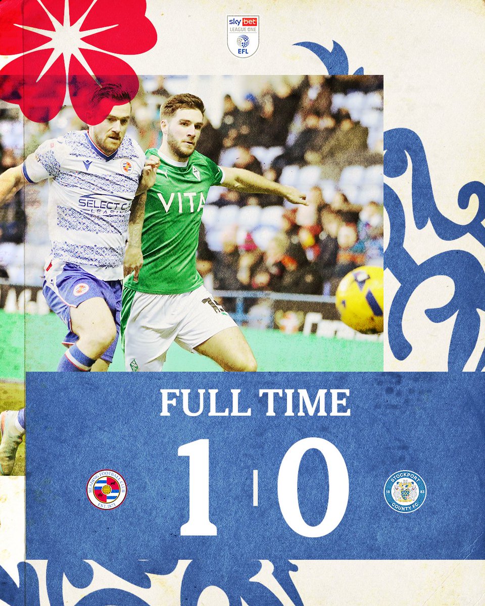 FULL TIME 

A last-minute Wingy screamer secures the points for the Royals. UP THE DING 💙

90' |👑1-0🎩| #readingfc
