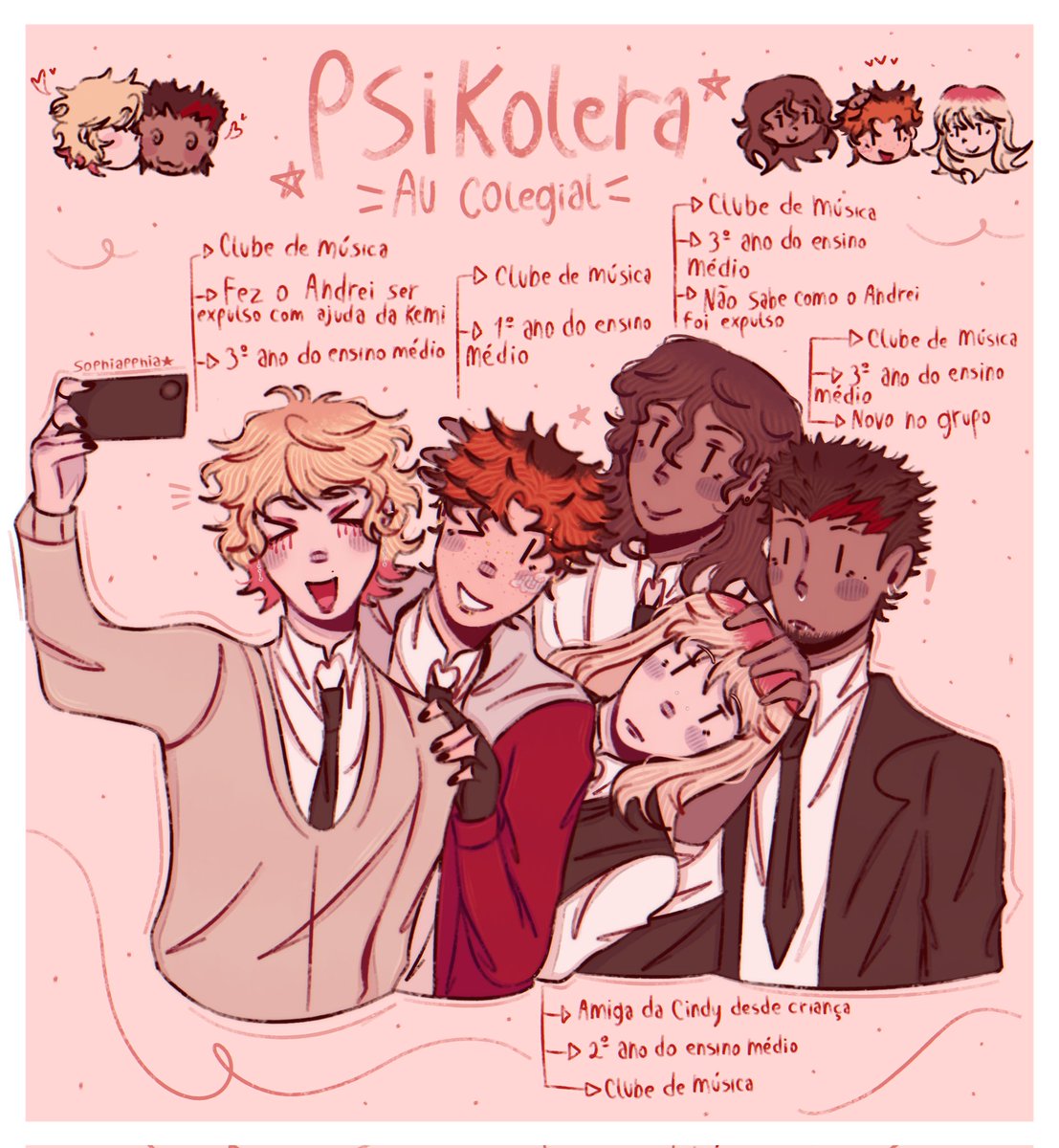 sophiapphia's tweet photo. Psikolera versão AU colegial! 🏫 #HEXATOMBE #OrdemParanormal #Psikolera https://t.co/t8V4Nb3Ucd