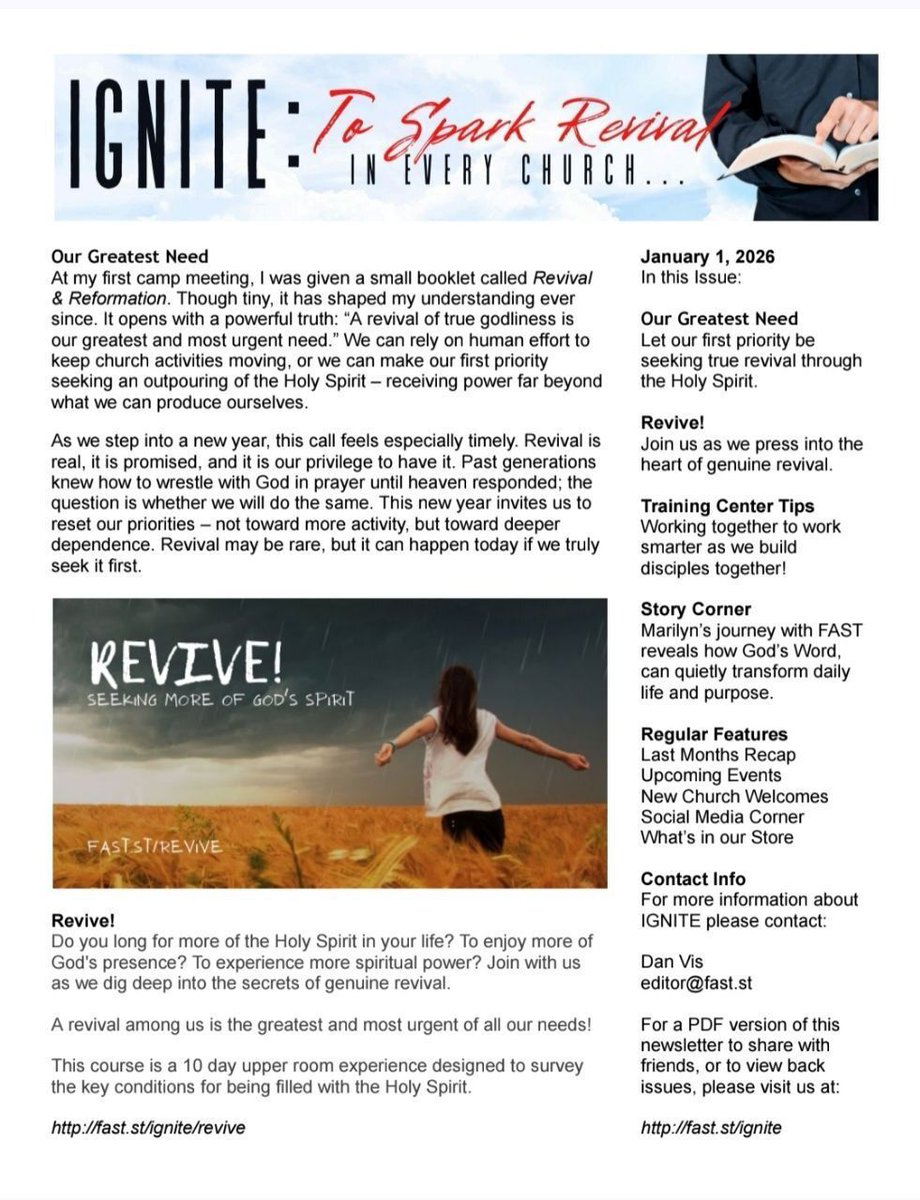 FASTMissions's tweet image. IGNITE: To Spark Revival in Every Church 

We’re excited to welcome January and share what God is doing through IGNITE. This month’s issue is filled with highlights, practical insights, and encouragement as we step into the year ahead together.

Read January’s issue here:…