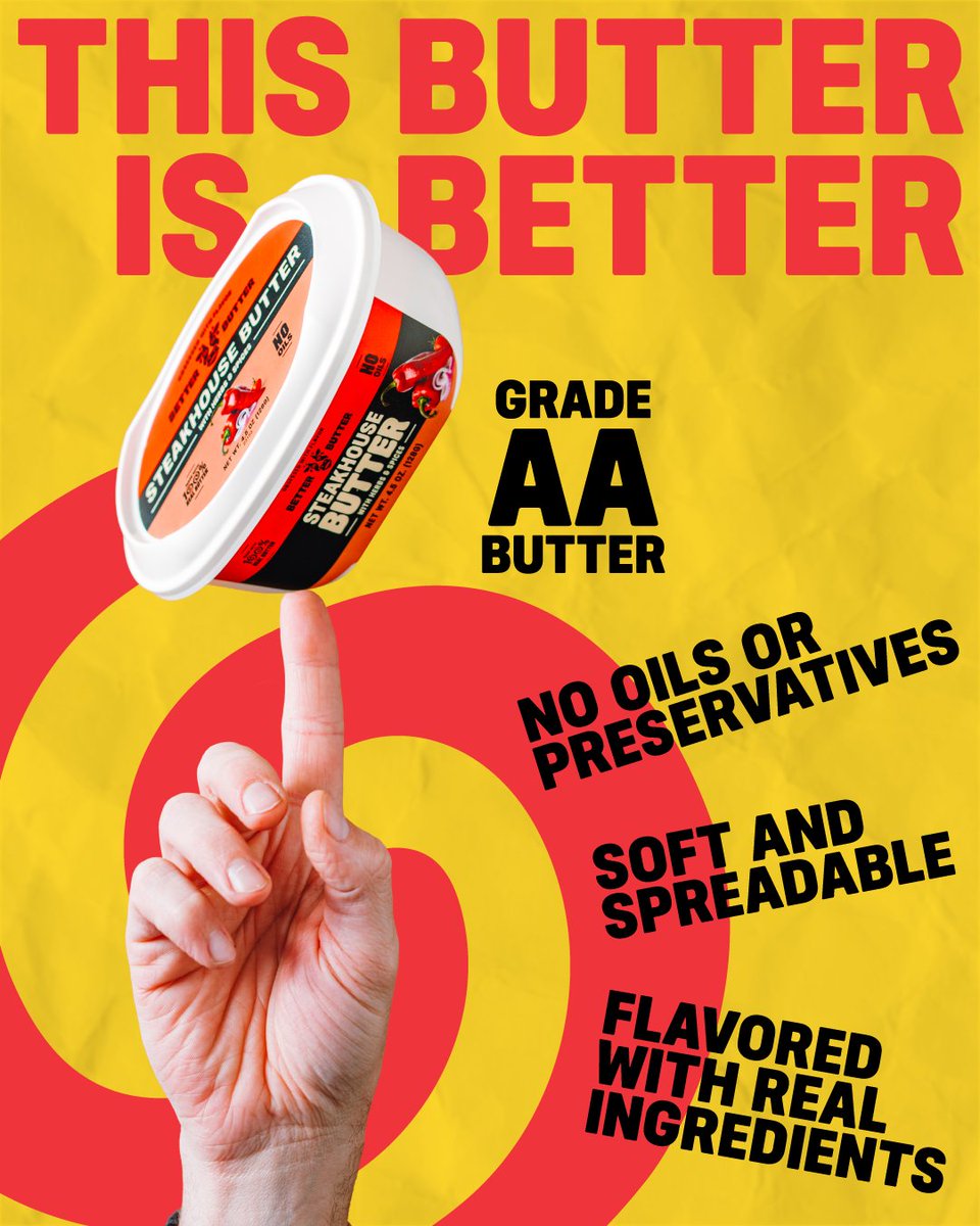 If it’s not Grade AA and flavored with real ingredients… why bother?
Better Butter keeps it clean, simple, better. 💛🧈