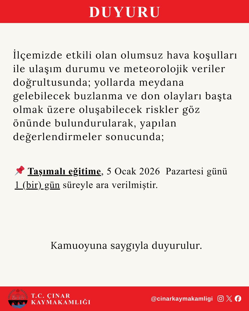 Çınar İlçe Milli Eğitim Müdürlüğü (@cinar21mem) on Twitter photo 